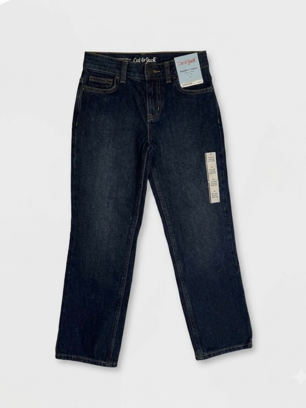 CAT & JACK Relaxed Straight Jeans, Girls 7, Blue